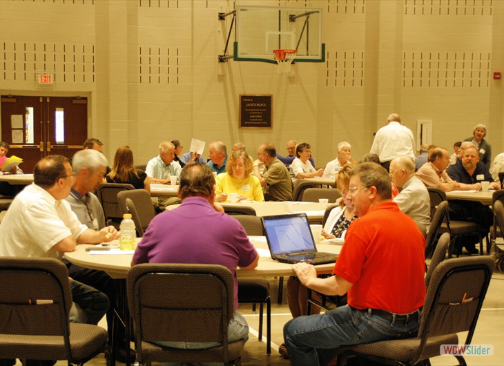 Getting ready to start the meeting