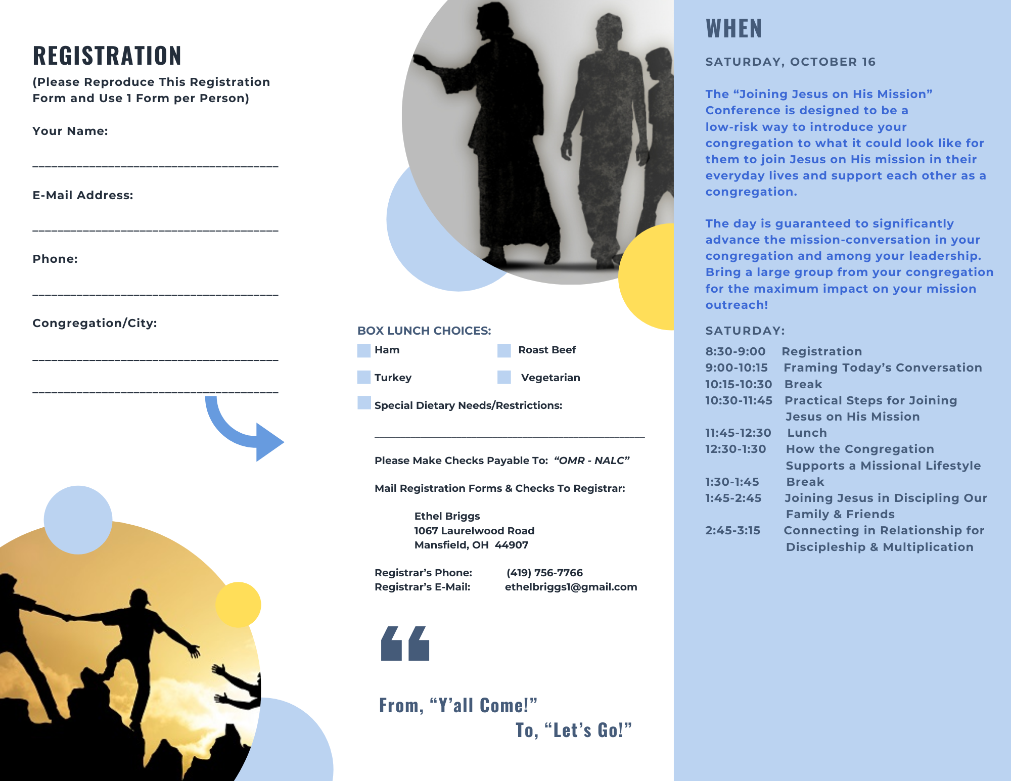 Back side of brochure